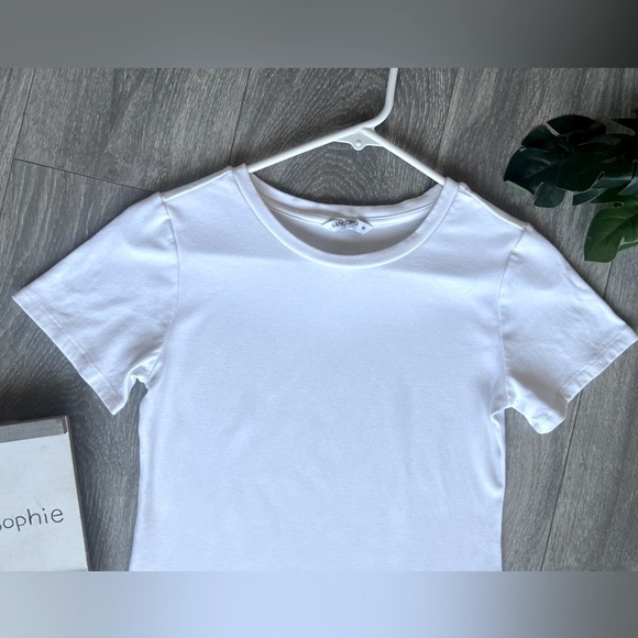 MANGOPOP Women's Round Neck Short Sleeve T Shirts Basic stretch Bodysuit M - Picture 5 of 9